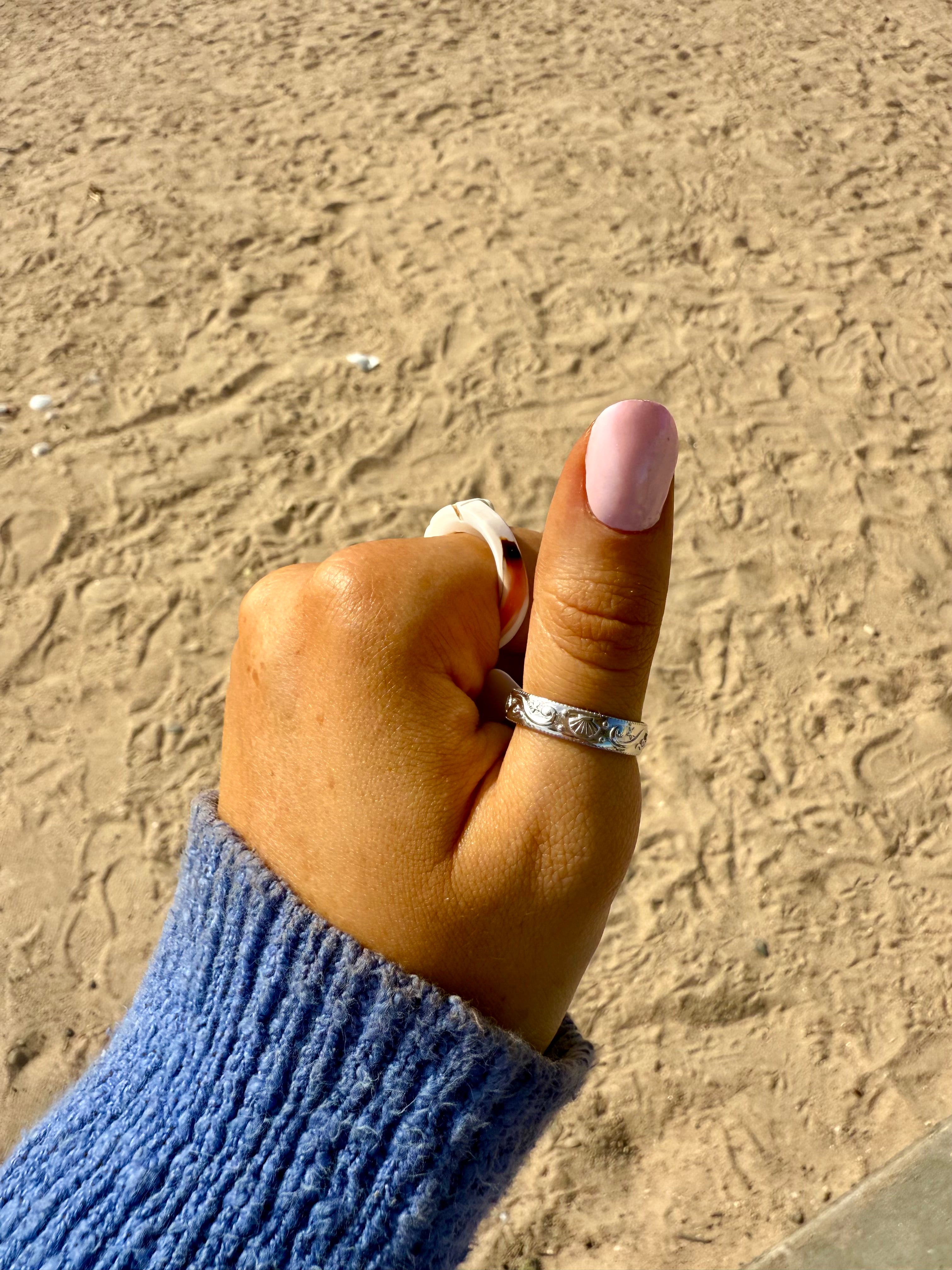 Silver Seashell ring